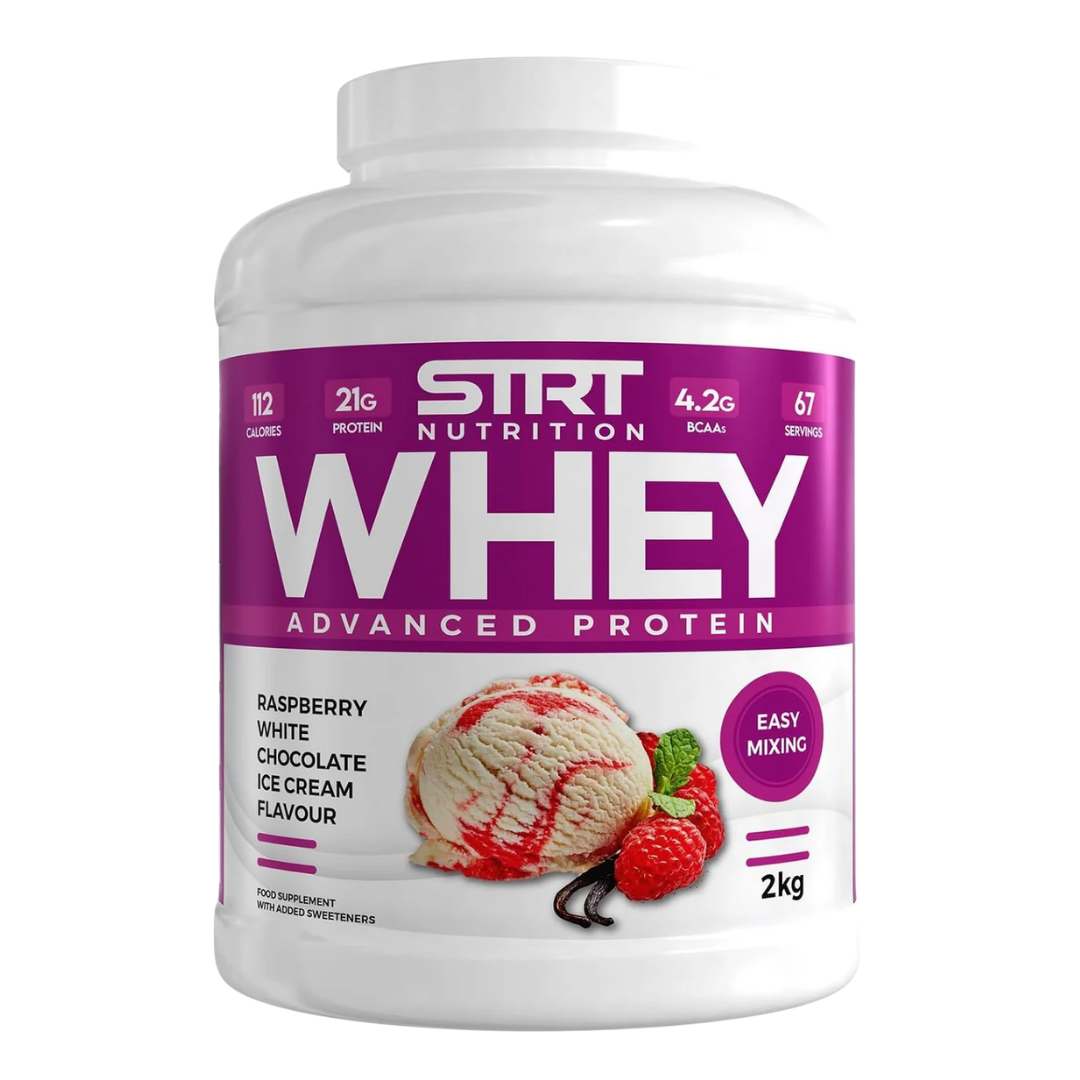 STRT Whey Rasberry White Chocolate Ice Cream
